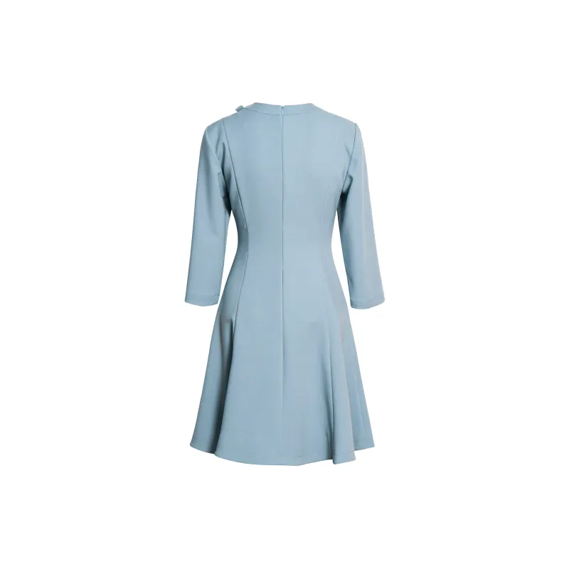 ROEYSHOUSE Long Sleeved Dress Women's Light Blue-1