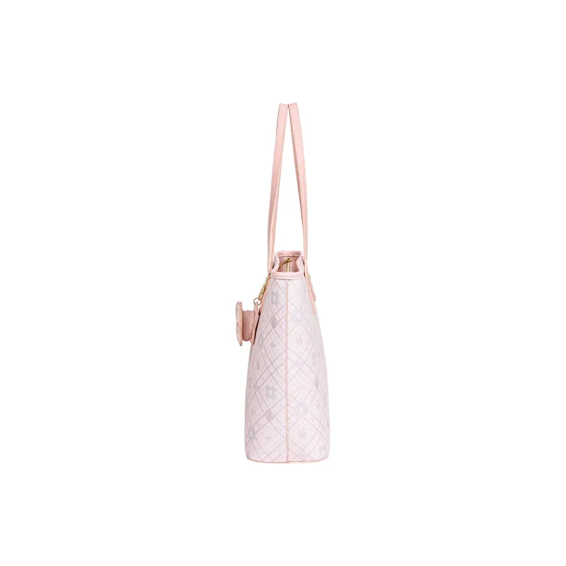 Miffy Synthetic Leather Tote Bag Shopping Bag Underarm Shoulder Bag Women's White/Pink-10