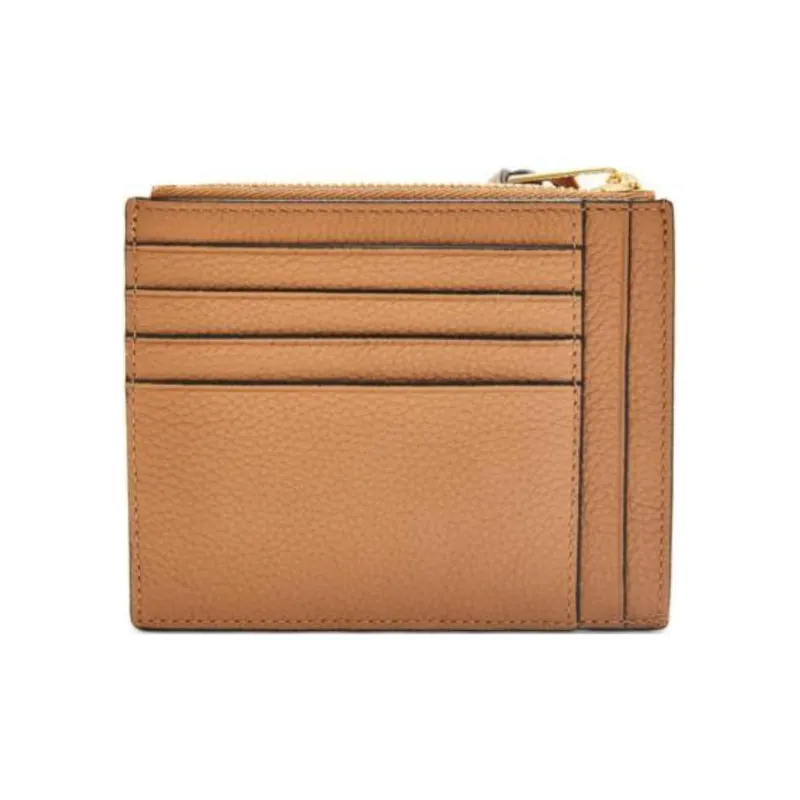 LOEWE Calfskin Card Holder Card Holder Large Size Women's Toffee & Tan-1
