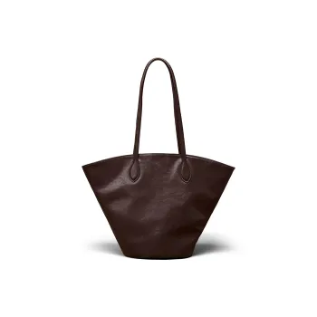 KAISER Crystal Vegetable Tanned Cow Leather Bucket Bags Shoulder Bags Women's Coffee/Black