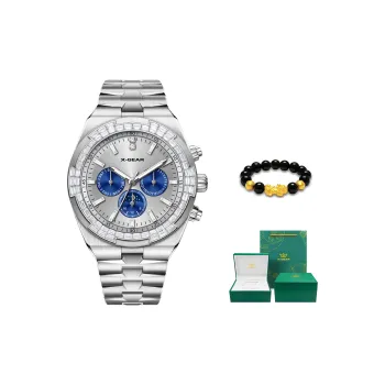 X GEAR Automatic Mechanical Movement Stainless Steel Watchband Watch Men's Watches Silver Dial