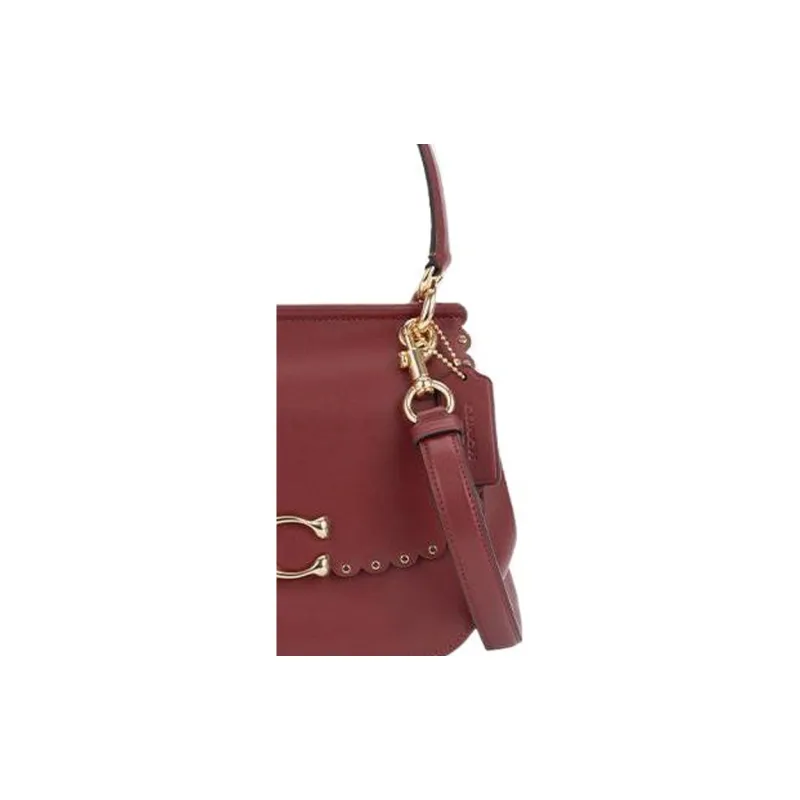 COACH Celia Cow Leather Shoulder Bag, Crossbody Bag Small Size Women's Cherry Red-4