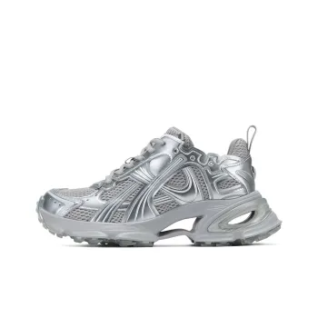 GG CC Chunky Sneakers Women's Low Top Silver/Ecru