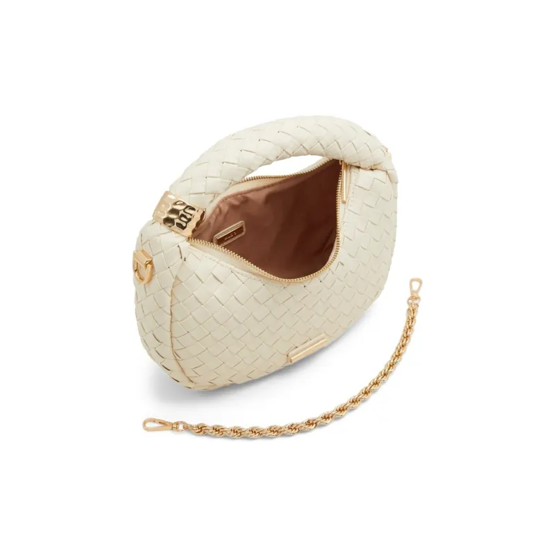 ALDO Artificial Leather Handbag Medium Size Women's Khaki/Bone-5