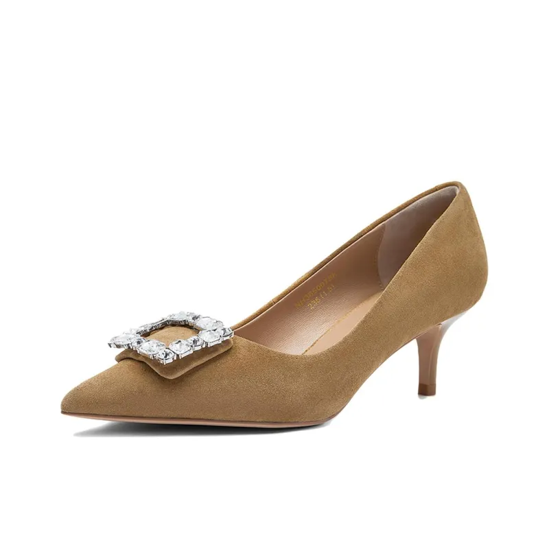 NINE WEST Slim Heel High Heels 5cm Women's Apricot-1