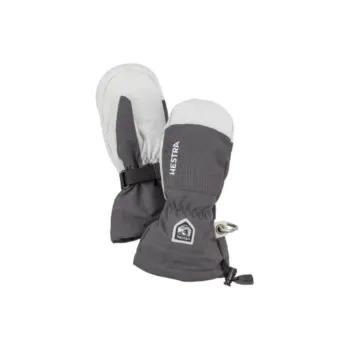 HESTRA Leather Gloves Kids' Gray