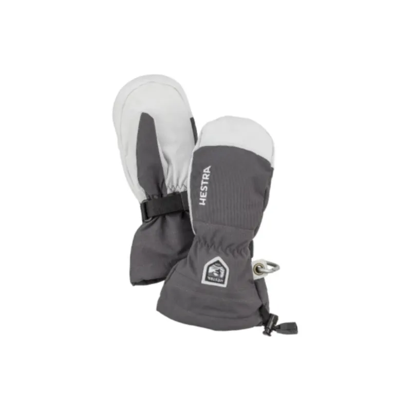 HESTRA Leather Gloves Kids' Gray-0