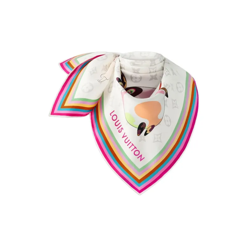 LOUIS VUITTON X Takashi Murakami Monogram Superflat Characters Square 70-1