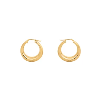 CELINE Formes Abstraites Hoops In Brass With Gold Finish