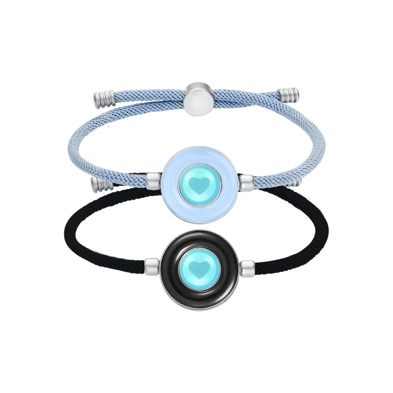 TOTWOO Drawstring Black Agate Calcite Milan Cord Bracelets Unisex-0