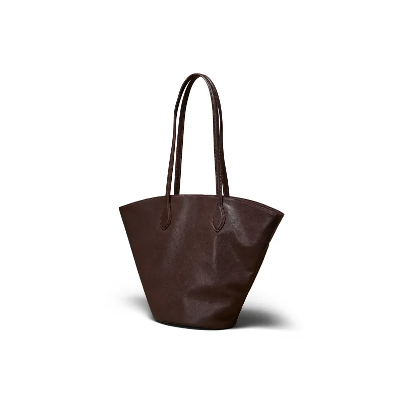 KAISER Crystal Vegetable Tanned Cow Leather Bucket Bags Shoulder Bags Women's Coffee/Black-1