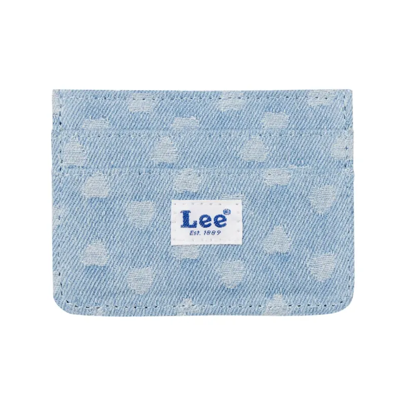 Lee Cotton Card Holder Medium Size Unisex Light Blue-1