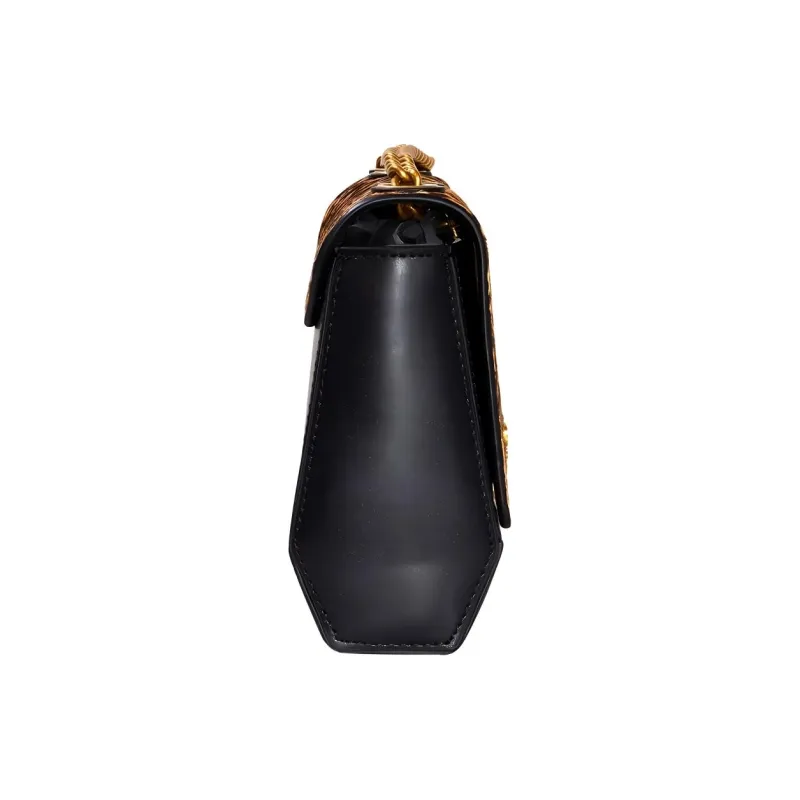 GUESS Artificial Leather Handbag Shoulder Bag Regular Women's Leopard-2