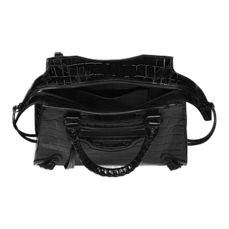 Balenciaga Neo Classic Cow Leather Clutches Handbags Small Size Women's Black-3