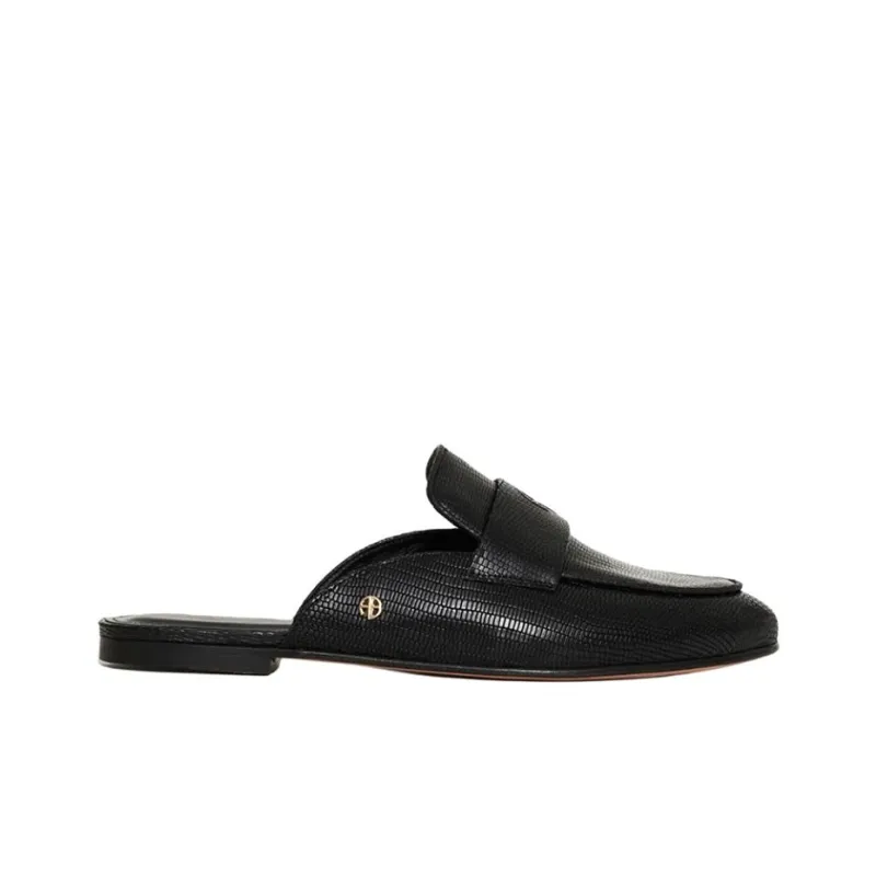 Anine Bing Closed Toe Slippers Women's Black-1