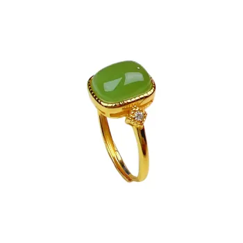 SIYIJIA Hetian Jade Rings Jasper Unisex