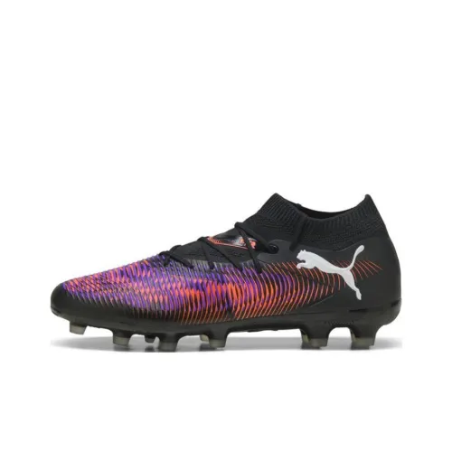 PUMA FUTURE 8 Slip Resistant Breathable Soccer Shoes Unisex Black Purple