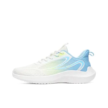 Warrior Lightweight Rebound Low Top Casual Training Long Distance Running Running Shoes Men's White Green Blue