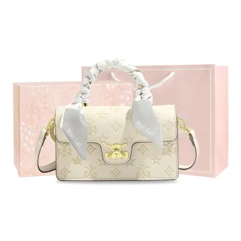 MISS GAIL Artificial Leather Shoulder Bag, Crossbody Bag, Handbag Regular Women's White/Pink/Green