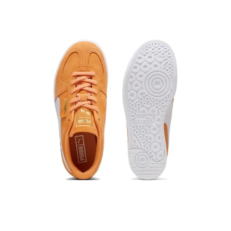 PUMA Palermo Anti Slip Wear Resistant Low Top Skateboard Shoes Women's Yellow White-3