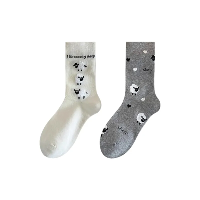Mid Calf Socks Women's Combo Set-0