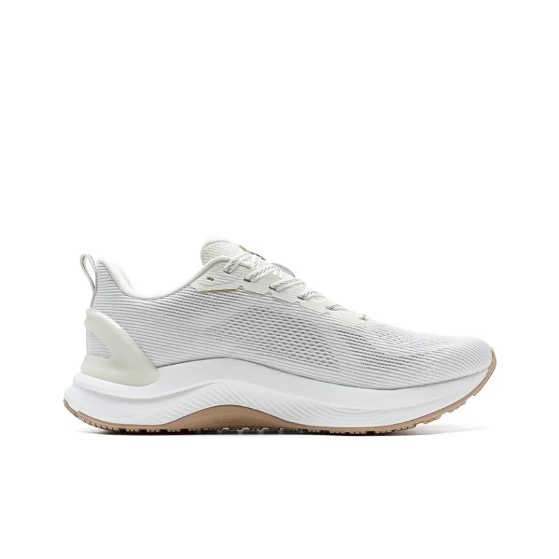XTEP Stride ET Rebound Wear Resistant Slip Resistant Low Top Training Running Shoes Men's Sail White/Classic White-1