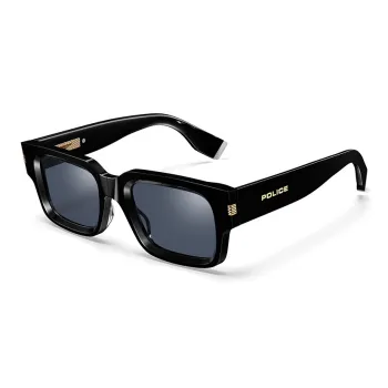 Police Plate Frame Square Sunglasses Unisex
