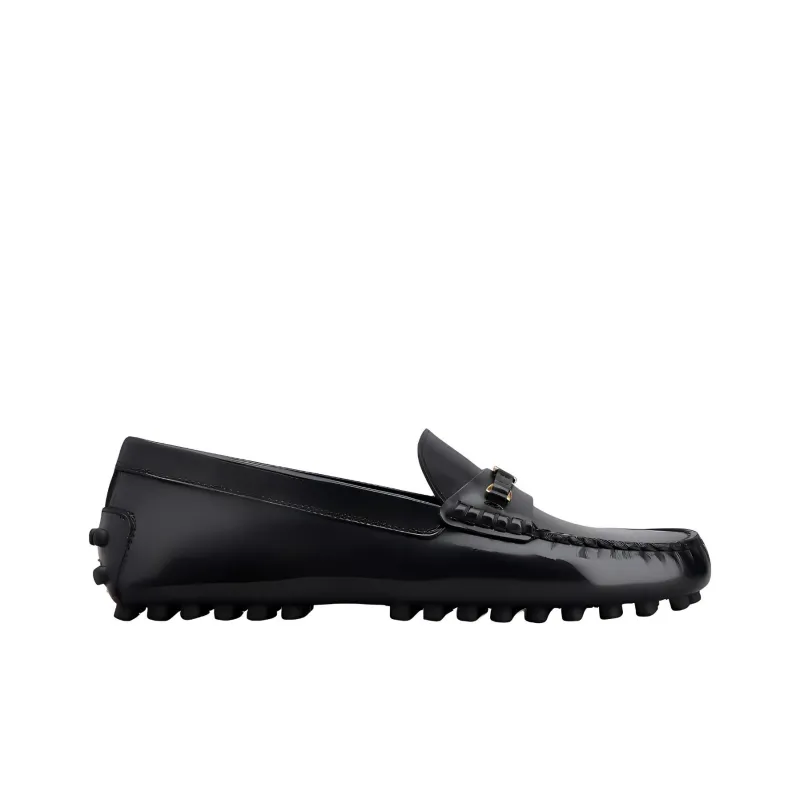 TOD'S Logo Plaque Ruched Slip On Loafers Women's-1