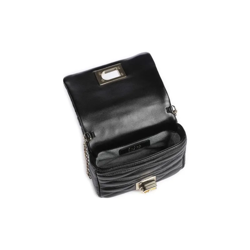 Furla 1927 Collection Fine Grain Leather Shoulder Bag, Crossbody Bag Mini Women's Black-3