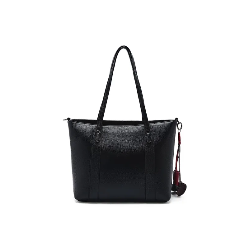 Old Man's Head Top Grain Cow Leather Shoulder Bag Large Size Women's Multicolor-4