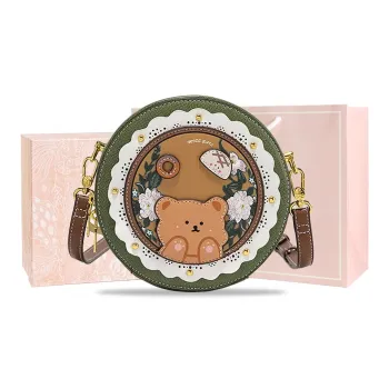 MISS GAIL Pu Crossbody Bag Regular Women's Green/off-White/pink