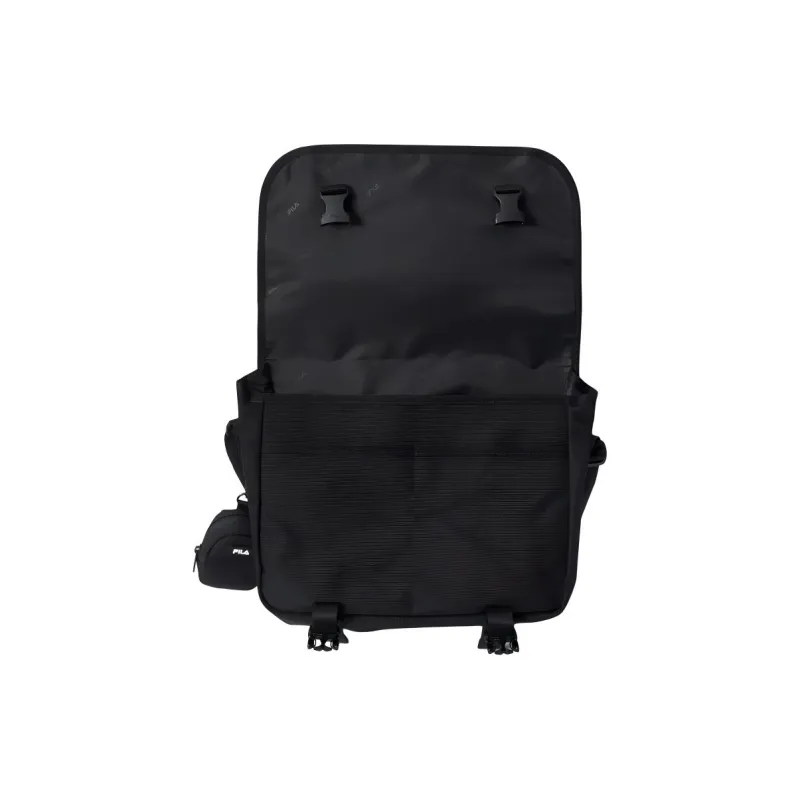 FILA Nylon Messenger Bag, Shoulder Bag, Crossbody Bag, Handbag Trumpets Unisex Black-2