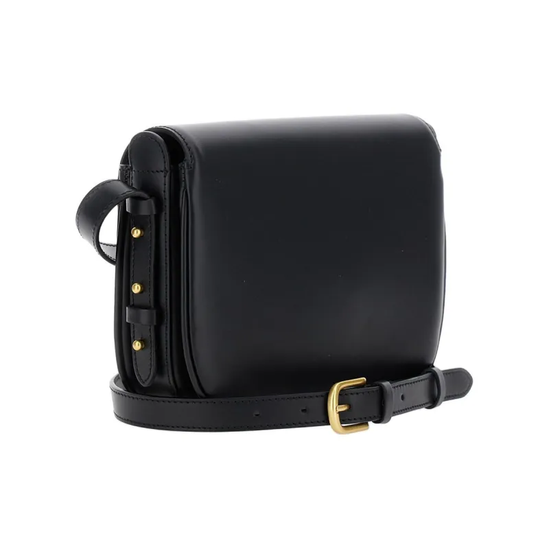 SOEUR Leather Shoulder Bag Mini Women's Black-2