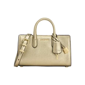 MICHAEL KORS Scarlett Cow Leather Shoulder Bag, Crossbody Bag, Handbag Extra Small Women's Gold