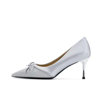 Ainer cat High Heels Women's Silver