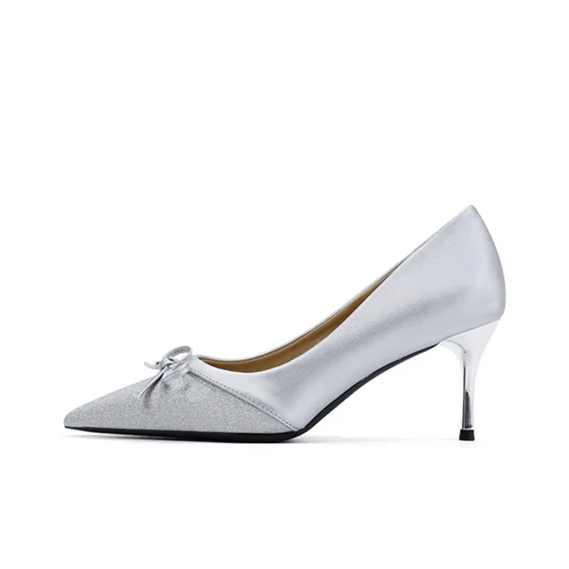 Ainer cat High Heels Women's Silver-0