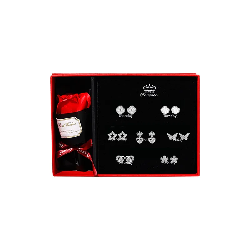OWNCOOL S925 Sterling Silver Stud Earrings, Gift Box Set Women's-0