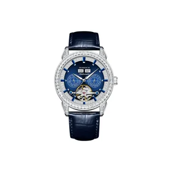 ROERDUM Super Master Collection Pioneer Mechanical Movement Cow Leather Strap Watch Men's Watches Blue Dial