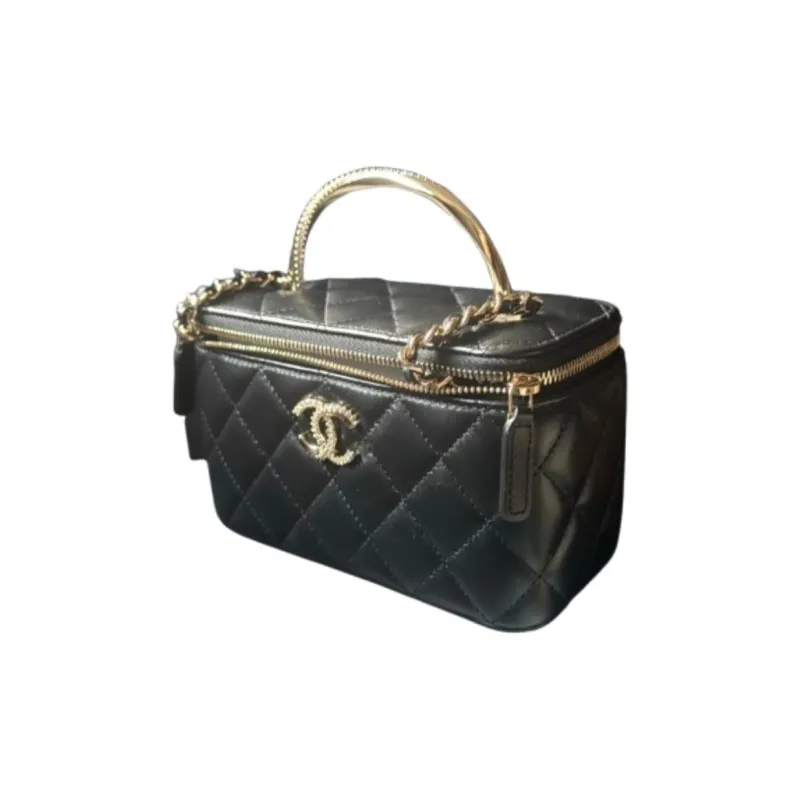 CHANEL Sheepskin Shoulder Bag, Crossbody Bag, Handbag Women's Black-1