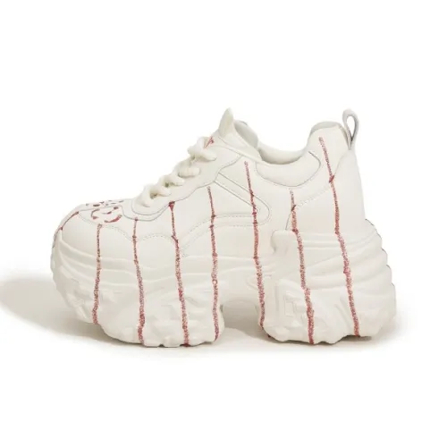 Milan Love Song Wear Resistant Lightweight Height Increasing Low Top Chunky Sneakers Women's