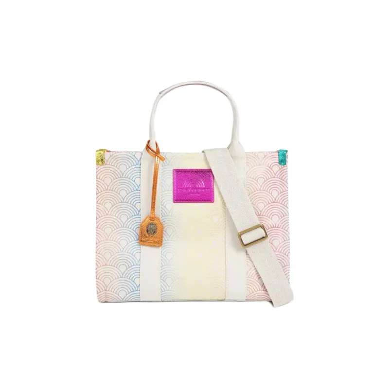 Kurt Geiger London Denim Fabric Tote Bag Shopping Bag One Shoulder Portable Women's Multicolor-0