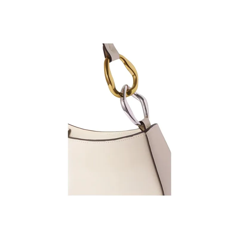Staud Cow Leather One Shoulder Handbags Medium Size Women's White-4