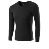 V-Neck Unlined Clothing (Black) 100% cotton Antibacterial/Perfect for Underwear