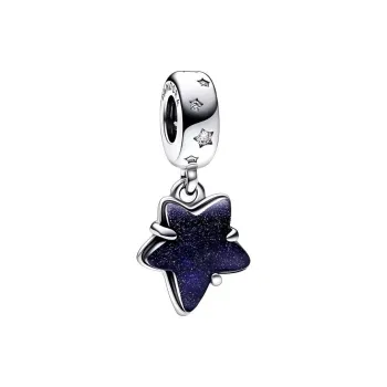 Pandora 925 Sterling Silver Glass Synthetic Cubic Zirconia Charms / Pendants Unisex Silver