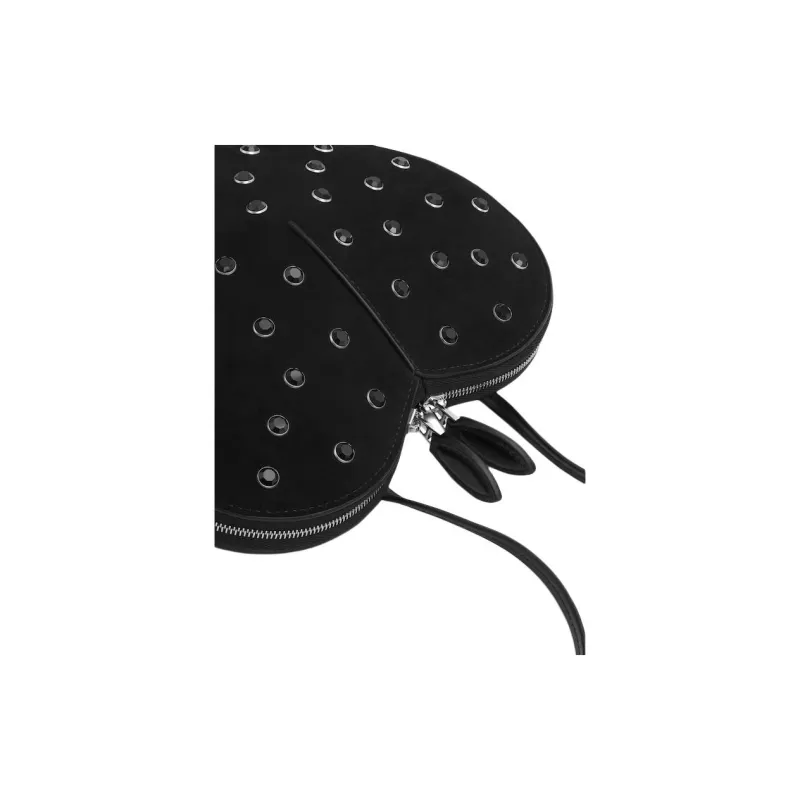 Alaia Goatskin Heart Shaped Bag, Crossbody Bag, Shoulder Bag Women's Black-3