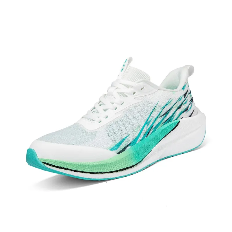 Speed Joy Run Cushioning Anti-Slip And Wear-Resistant Low-Top Carbon Plate Casual Running Shoes Men's White Green-2