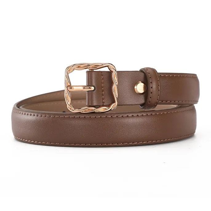 AOKANG Split Cow Leather Belts Women's Width 2.3CM-16