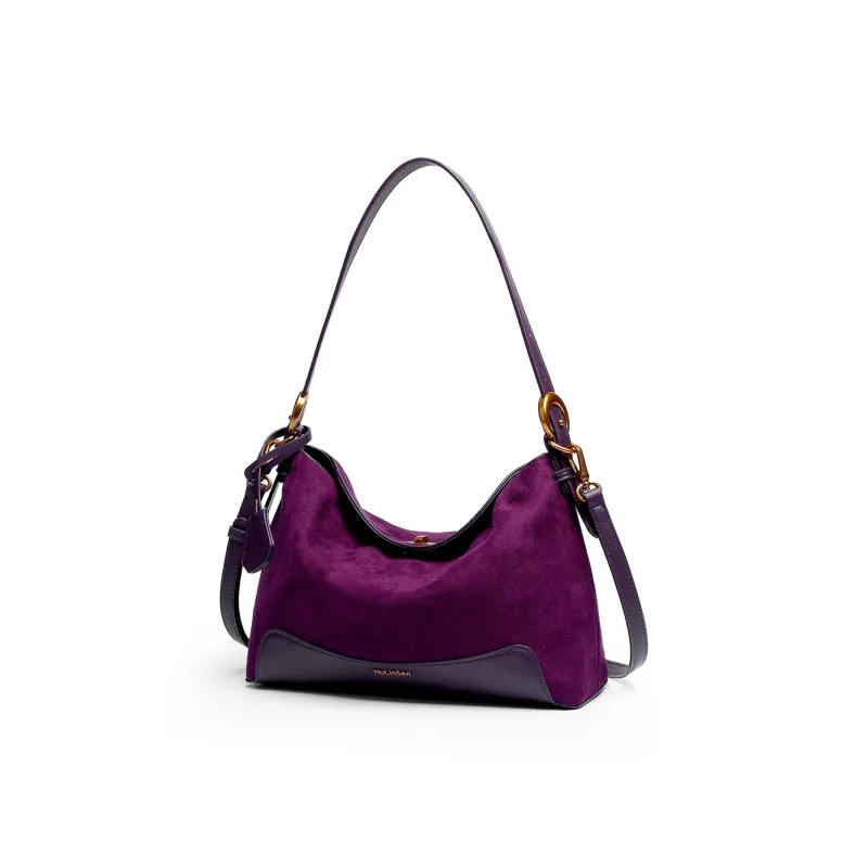 Mulinsen Polyurethane Crossbody Bag Shoulder Bag Women's Purple-3