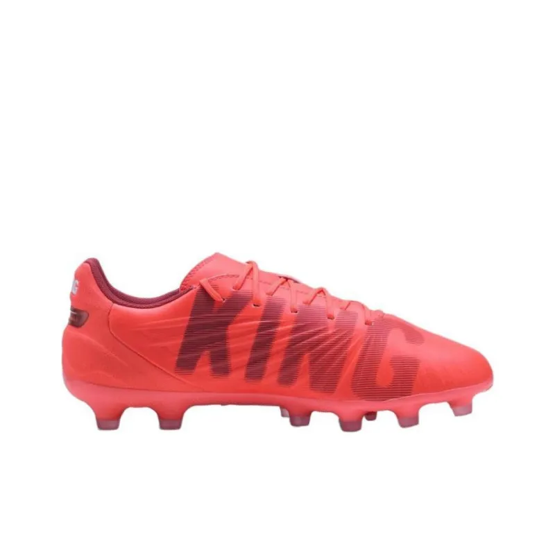 PUMA KING MATCH Anti Slip Wear Resistant Soccer Shoes Unisex Red-1
