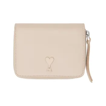 AMIPARIS Leather Wallet Women's Cream